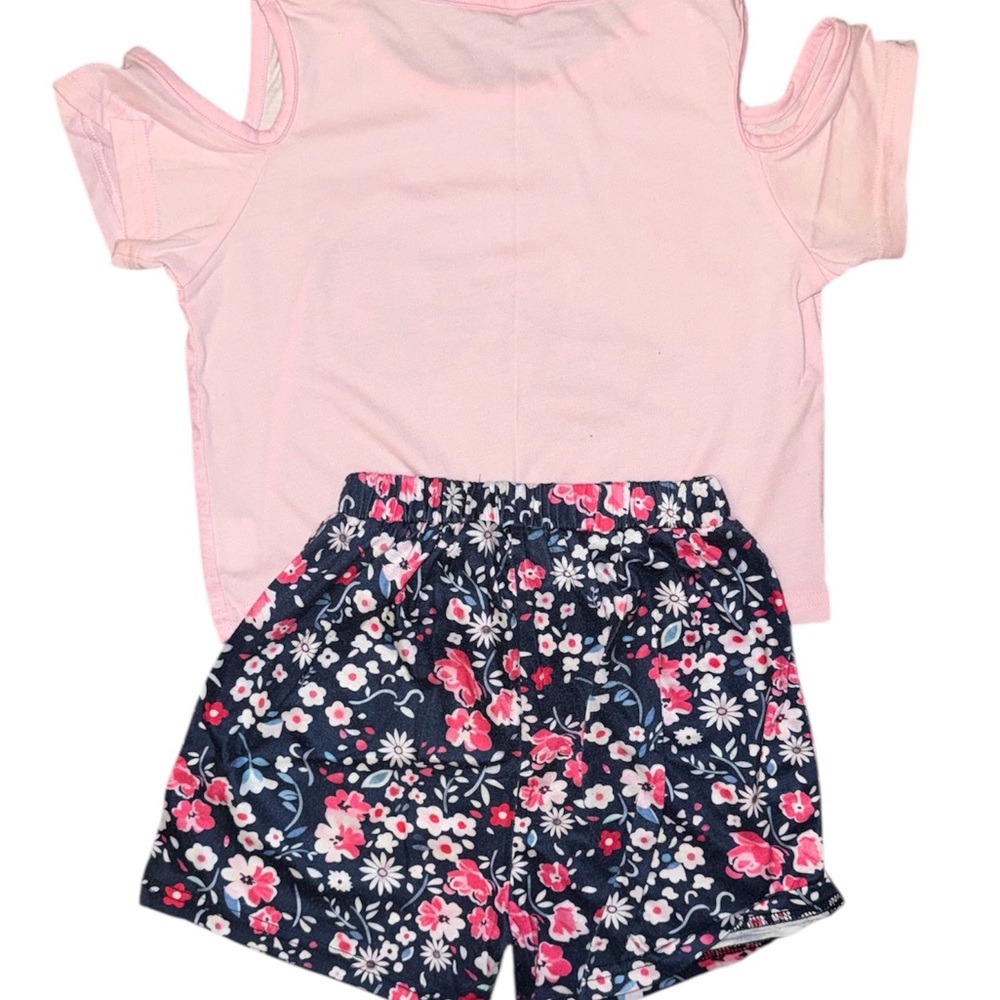 Floral Pink and Blue Girls' 2 Outfit Sets - Picture 3 of 6